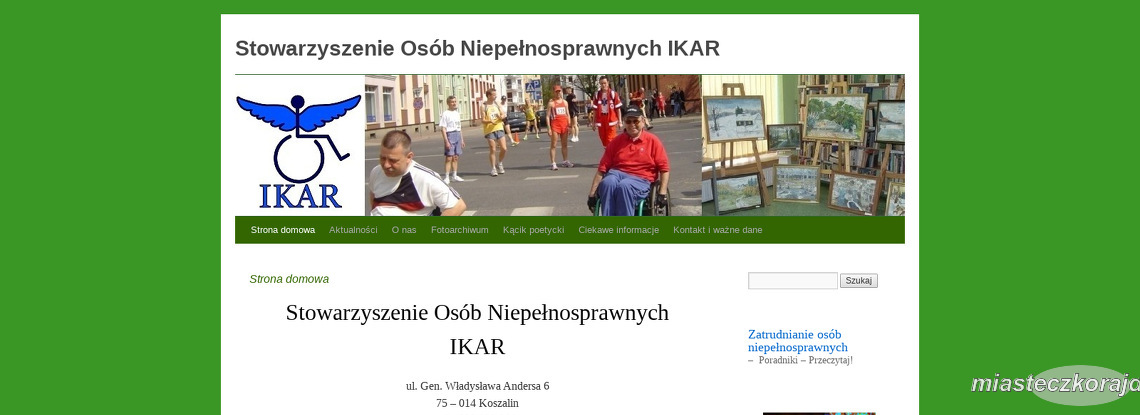 STOWARZYSZENIE OSÓB NIEPEŁNOSPRAWNYCH IKAR