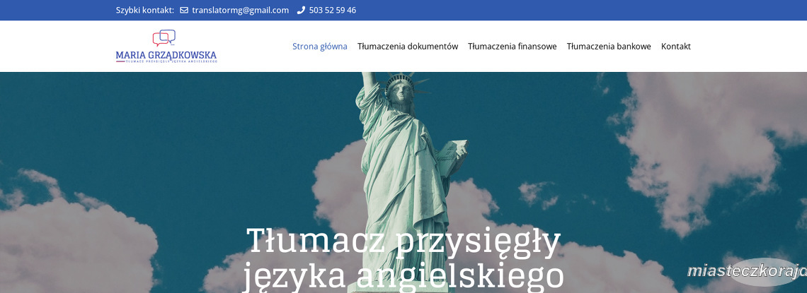 Maria Grządkowska Tłumacz przysięgły języka angielskiego