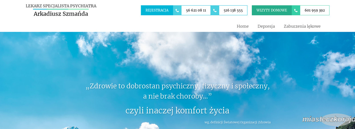 Arkadiusz Szmańda Prywatna specjalistyczna praktyka lekarska  Gabinet psychiatryczny