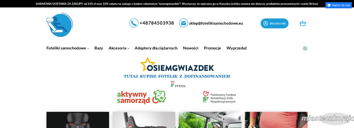Foteliki Samochodowe dla dzieci - Osiem Gwiazdek