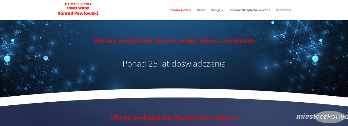 Tłumacz języka angielskiego Konrad Pawłowski
