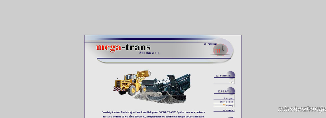 PRZEDSIĘBIORSTWO PRODUKCYJNO HANDLOWO USŁUGOWE MEGA TRANS SP Z O O