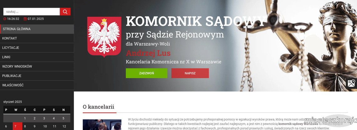 Komornik Sądowy przy Sądzie Rejonowym dla Warszawy-Woli Andrzej Lus